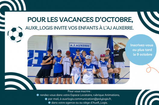 Pour les vacances d'octobre, AuxR_Logis invite vos enfants à l'AJA