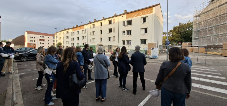 La visite des chantiers a débuté dans le quartier des Rosoirs.
