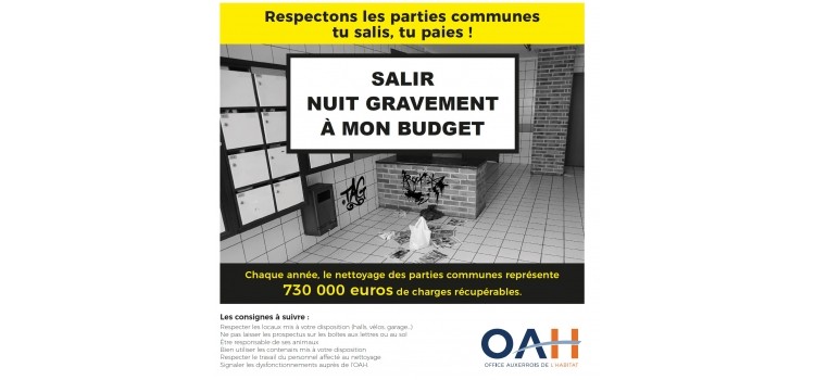 Respectons les parties communes - Tu salis, tu paies